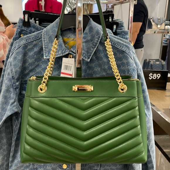 Michael Kors Whitney Women Ladies Medium Tote Shoulder Handbag Bag Purse Green - Picture 8 of 16